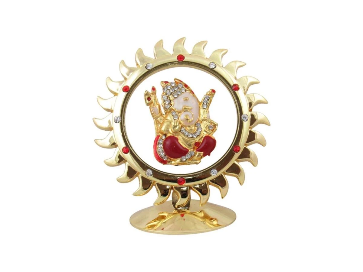 Gold plated ganesha idol for car, ganesha statue for car, ganesha idol for car, ganesha idol for home, ganesha idol for car dashboard online, ganesha statue for home décor, ganesha statue for gift, ganesha statue for office