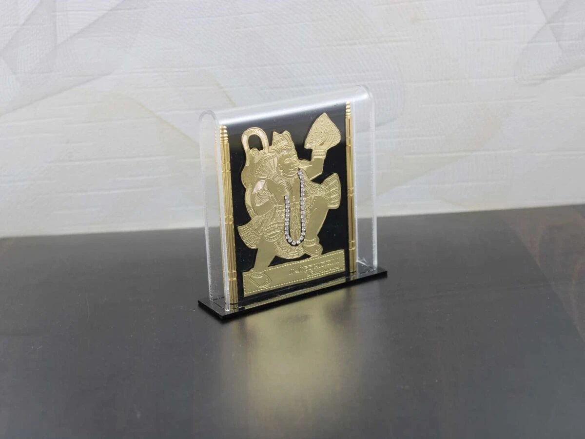 Hanuman Photo frame, hanuman photo with quotes, hanuman photo with frame, hanuman photo with mantra, hanuman photo for home, hanuman photo for drawing, hanuman photo with yantra, hanuman frame with charan paduka, return gifts, Wooden Momento Gift