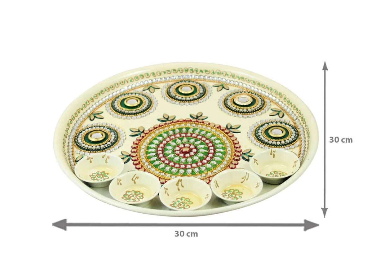 Pooja Thali set, pooja thali silver, pooja thali decoration, Pooja Thali for home, pooja thali set silver, return gifts for housewarming