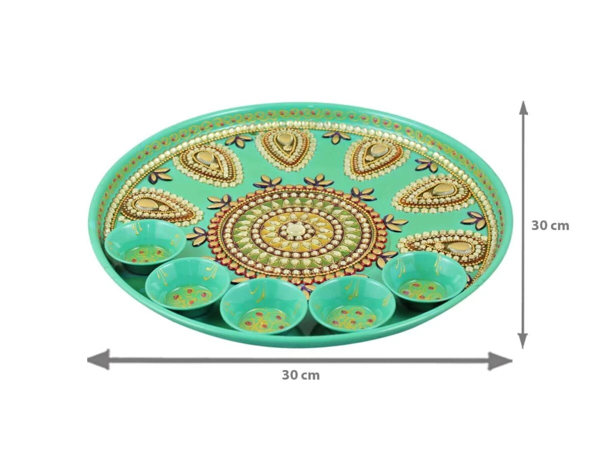 Pooja Thali set, pooja thali silver, pooja thali decoration, Pooja Thali for home, pooja thali set silver, return gifts for housewarming