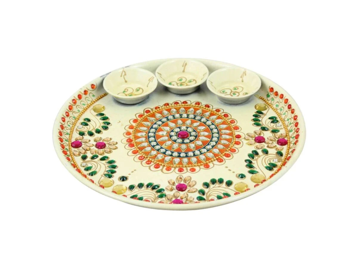 Pooja Thali set, pooja thali silver, pooja thali decoration, Pooja Thali for home, pooja thali set silver, return gifts for housewarming