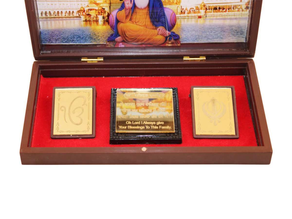 Waheguru photo frame, waheguru ji photo frame, golden temple photo frame, golden temple photo vastu, waheguru photo with quotes, golden temple photo with frame, golden temple satnam waheguru, golden temple photo with quotes, waheguru wooden photo frame, return gifts for wedding, return gifts for pooja, Wooden Momento Gift