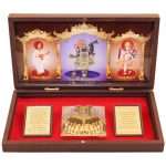 Shreenathji photo frame, shreenathji photo frame nathdwara, shrinathji photo frame, shreenathji frame with charan paduka, shreenathji photo frame for gift, return gifts for housewarming, return gifts for pooja, Wooden Momento Gift