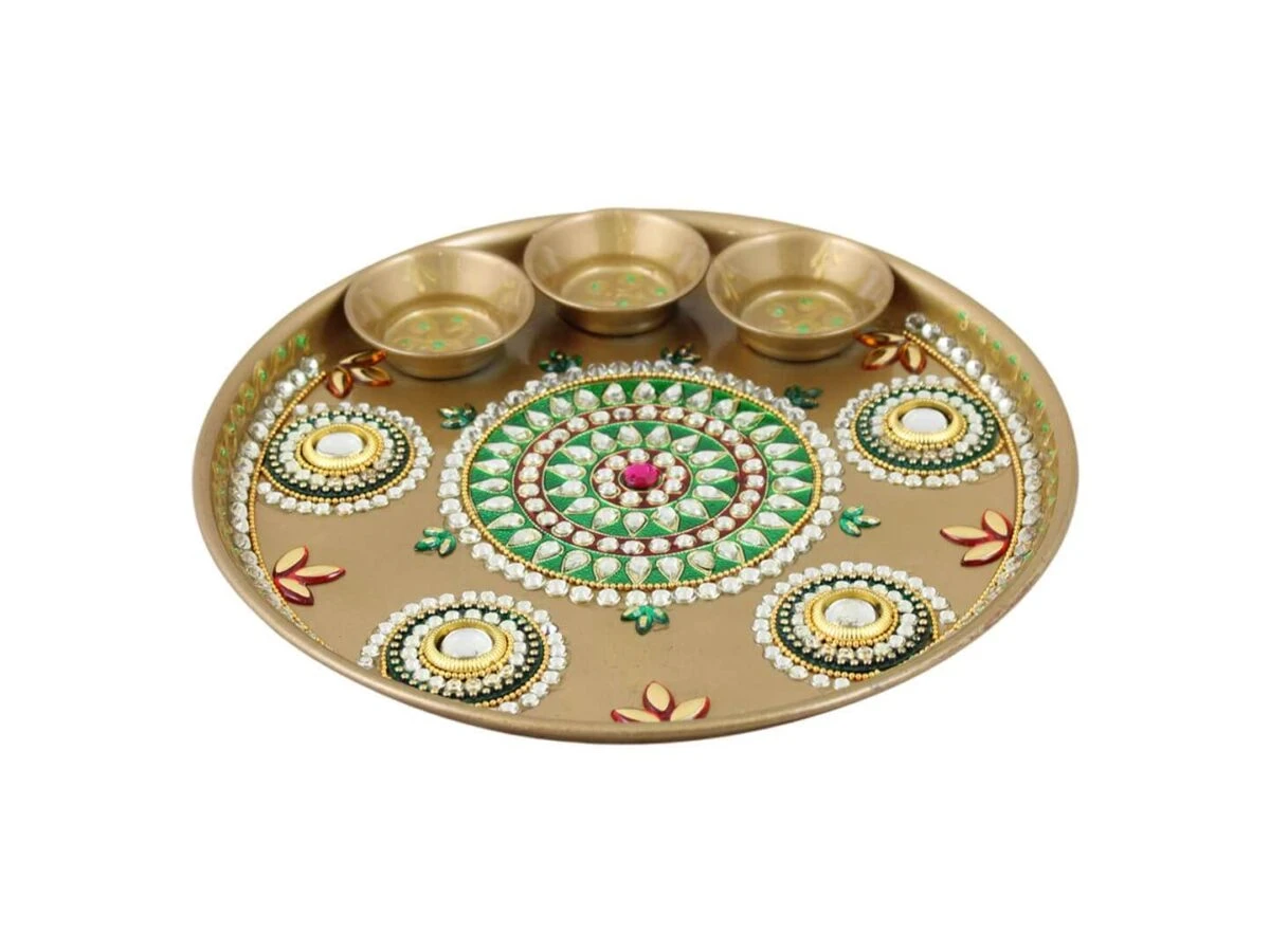 Pooja Thali set, pooja thali silver, pooja thali decoration, Pooja Thali for home, pooja thali set silver, return gifts for housewarming