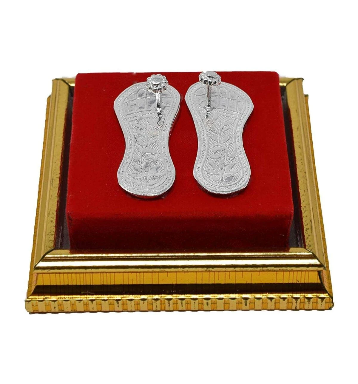 Pure silver laxmi charan paduka, pure silver laxmi charan, pure silver lakshmi charan paduka