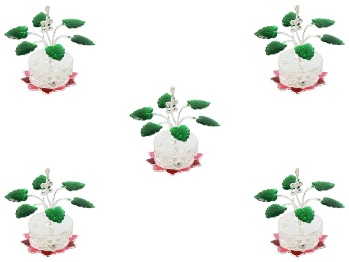 Pure silver Tulsi plant, silver tulsi kyaro, silver tulsi plant, pure silver tulsi plant return gifts, silver tulsi leaf, pure silver pooja items, pure silver gift items, pure silver gift items for marriage, pure silver gift items for housewarming, pure silver gift articles