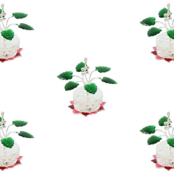 Pure silver Tulsi plant, silver tulsi kyaro, silver tulsi plant, pure silver tulsi plant return gifts, silver tulsi leaf, pure silver pooja items, pure silver gift items, pure silver gift items for marriage, pure silver gift items for housewarming, pure silver gift articles