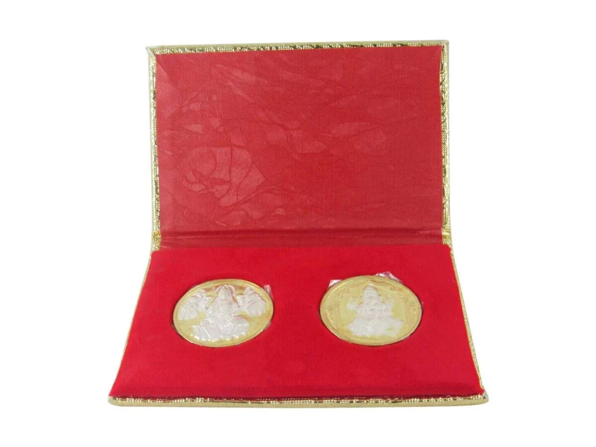 Silver coin Lakshmi Ganesh ji, laxmi Ganesh Silver coin, silver coin laxmi ganesh, silver ganesh Lakshmi coin, Silver Ganesh Coin