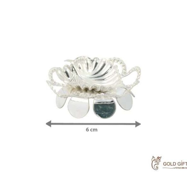 Pure Silver Leaf shape Diya, Pure silver diya, pure silver diya for pooja, pure silver diya set, pure silver diya stand, silver diya lamp, pure silver pooja items for gift, silver items for pooja room