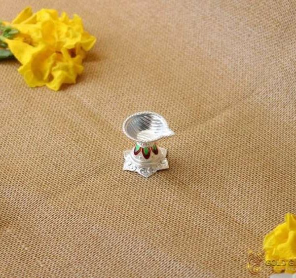pure silver small diya, Pure silver diya, pure silver diya for pooja, pure silver diya set, pure silver diya stand, silver diya lamp, pure silver pooja items for gift, silver items for pooja room