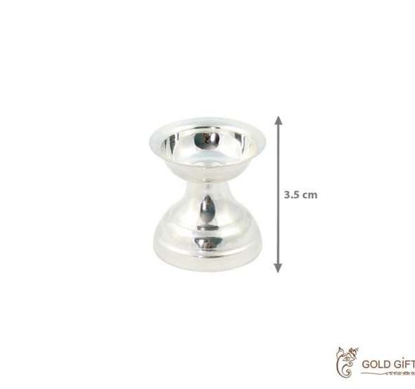 Pure silver diya, pure silver diya for pooja, pure silver diya set, pure silver diya stand, silver diya lamp, pure silver pooja items for gift, silver items for pooja room