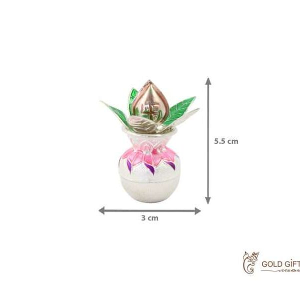 Silver kalash for pooja, silver kalash with coconut, pure silver kalash, pure silver kalasam, silver lota for pooja, small silver kalash with coconut