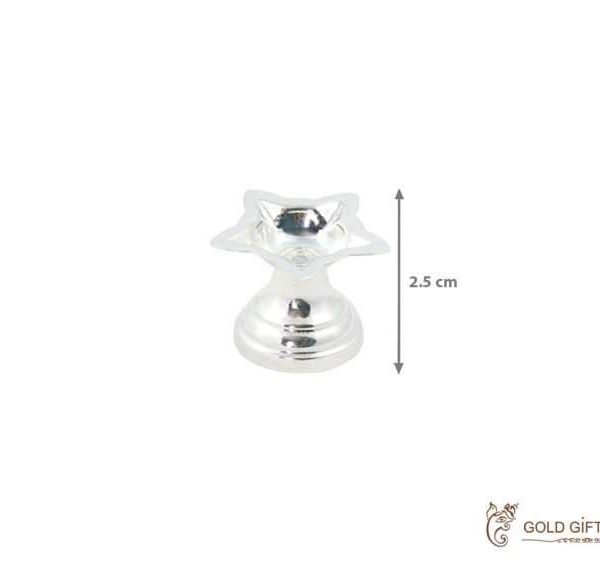 Pure silver diya, pure silver diya for pooja, pure silver diya set, pure silver diya stand, silver diya lamp, pure silver pooja items for gift, silver items for pooja room