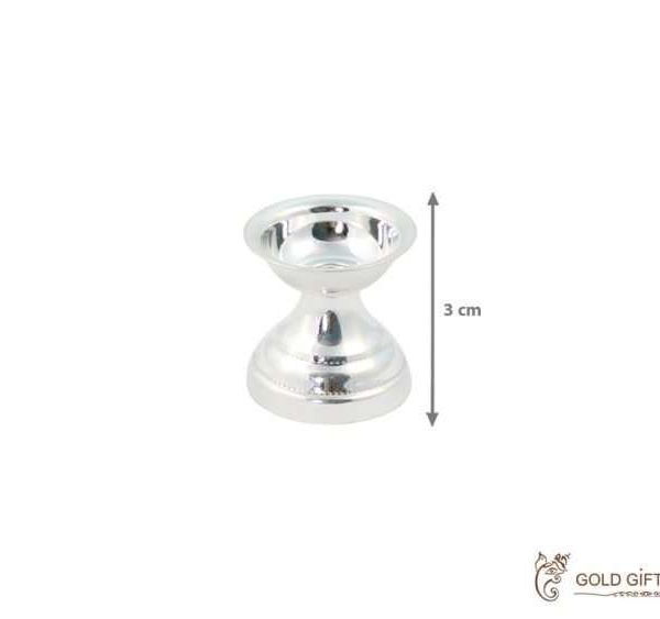 Pure silver diya, pure silver diya for pooja, pure silver diya set, pure silver diya stand, silver diya lamp, pure silver pooja items for gift, silver items for pooja room