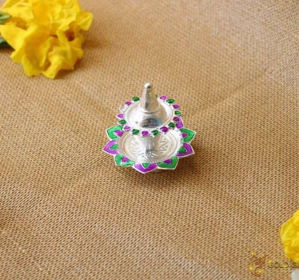 Silver kankavati, pure silver kankavati, pure silver kumkum holder, silver haldi kumkum holder, silver sindoor daan, silver sindoor dani, pure silver pooja items for gift, silver items for pooja room