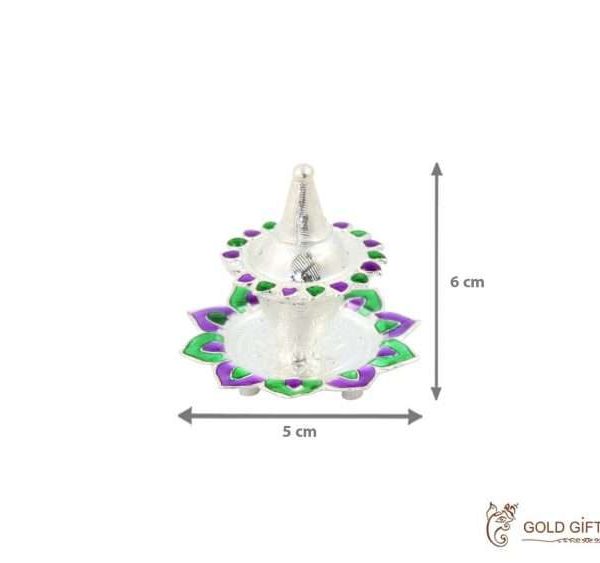 Silver kankavati, pure silver kankavati, pure silver kumkum holder, silver haldi kumkum holder, silver sindoor daan, silver sindoor dani, pure silver pooja items for gift, silver items for pooja room