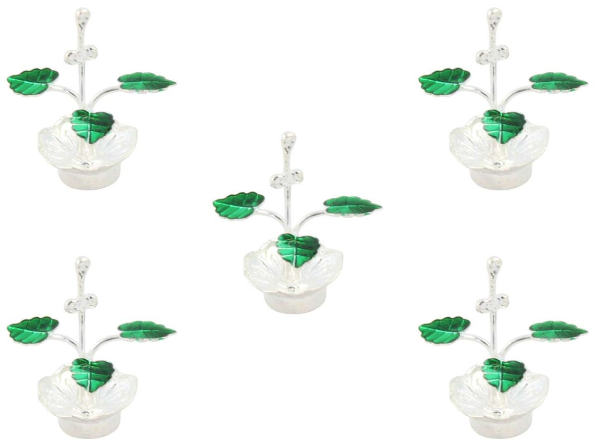 Pure silver Tulsi plant, silver tulsi kyaro, silver tulsi plant, pure silver tulsi plant return gifts, silver tulsi leaf, pure silver pooja items, pure silver gift items, pure silver gift items for marriage, pure silver gift items for housewarming, pure silver gift articles
