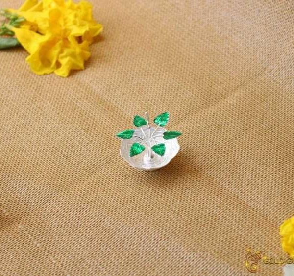 Pure silver Tulsi plant, silver tulsi kyaro, silver tulsi plant, pure silver tulsi plant return gifts, silver tulsi leaf, pure silver pooja items, pure silver gift items, pure silver gift items for marriage, pure silver gift items for housewarming, pure silver gift articles