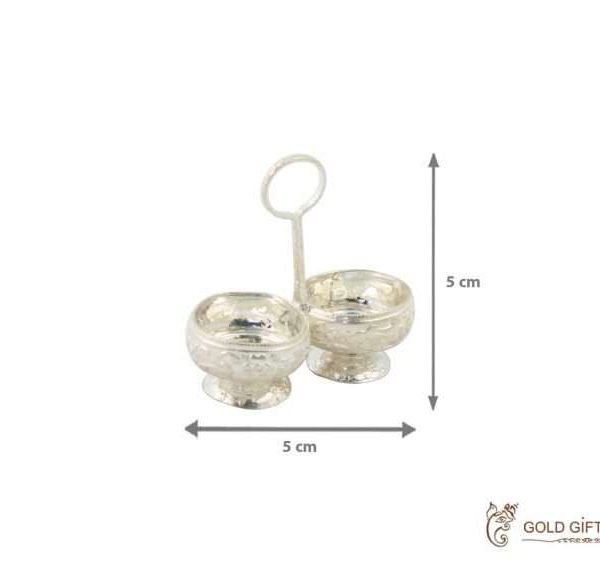 Silver kankavati, pure silver kankavati, pure silver kumkum holder, silver haldi kumkum holder, silver sindoor daan, silver sindoor dani, pure silver pooja items for gift, silver items for pooja room