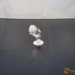 Silver peacock statue, peacock showpiece silver, silver peacock statue for home