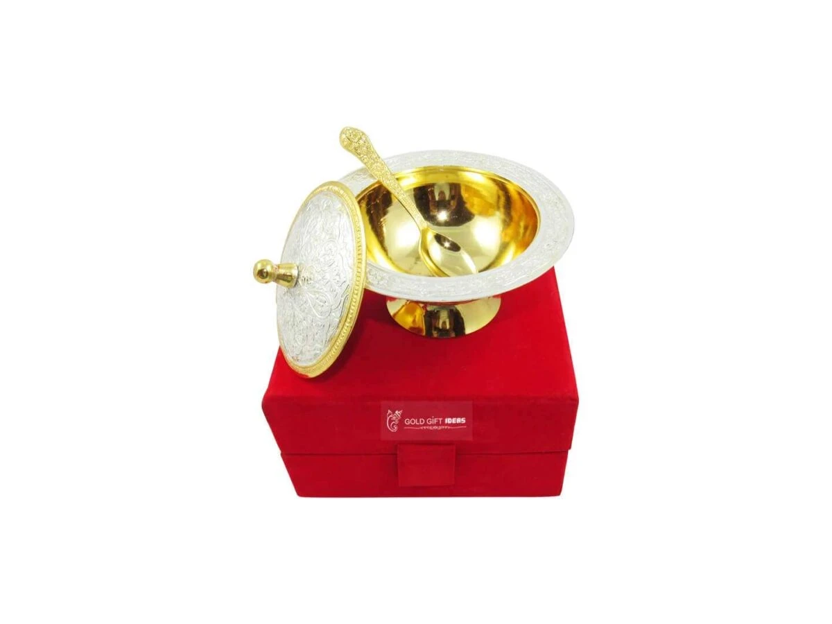 Brass bowls, brass bowl set, brass bowl for gift, brass serving bowl, brass dry fruit tray, brass bowl set with tray, Indian brass serving bowls, brass bowl for decoration, brass serving bowl with spoon