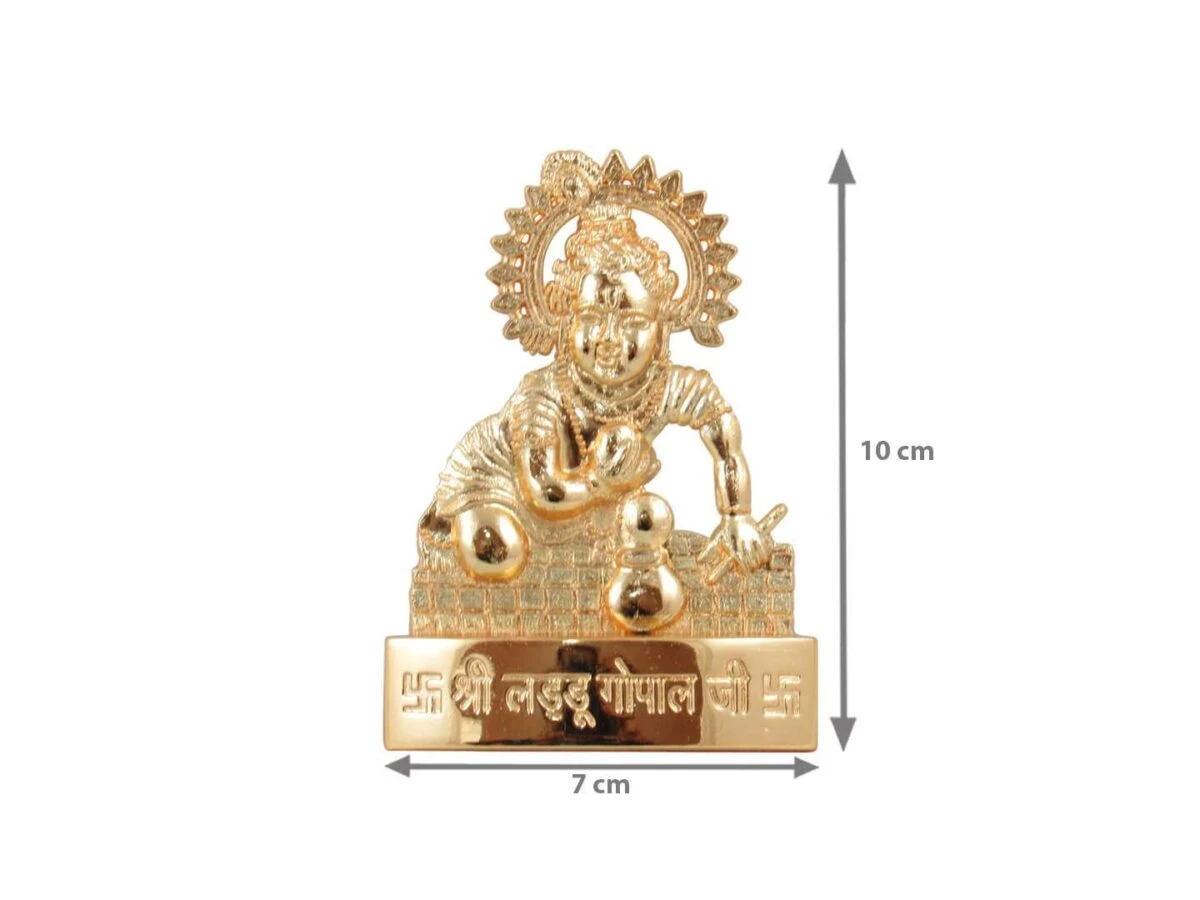 White metal Krishna idol, bal gopal idol for home, bal gopal brass idol, bal gopal Krishna idol, Krishna brass statue