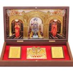 Swaminarayan photo frame, swaminarayan photo 3d, swaminarayan photo frame with charan paduka, pramukh swami maharaj photo frame, return gifts for housewarming, return gifts for pooja, Wooden Momento Gift