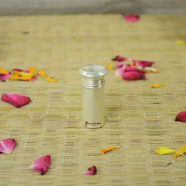 Pure Silver Shiny Mishri Dabbi for Gift (Prasad Dabbi), Silver Mukhvas Dabbi for Home