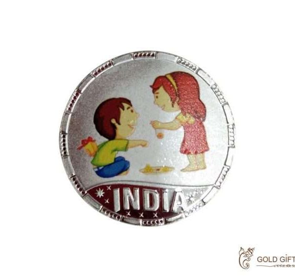 Pure Silver Rakshabandhan coin 999 pure silver coin, Silver coin for wedding gift, silver coin for gift, silver coin for new born baby, silver coin for birthday, silver coin for baby tradition, silver coin for baby shower, silver coin for new baby, silver coin for rakshabandhan gift