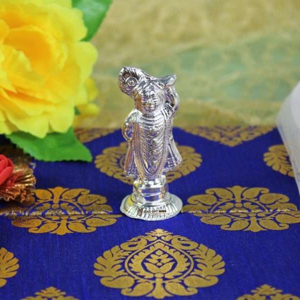silver shrinathji pure silver krishna murti pure silver krishna idol for gift silver krishna idol silver krishna idol for pooja silver gift items for housewarming silver pooja items for home god idols for gift silver gift articles pure silver ladoo gopal murti