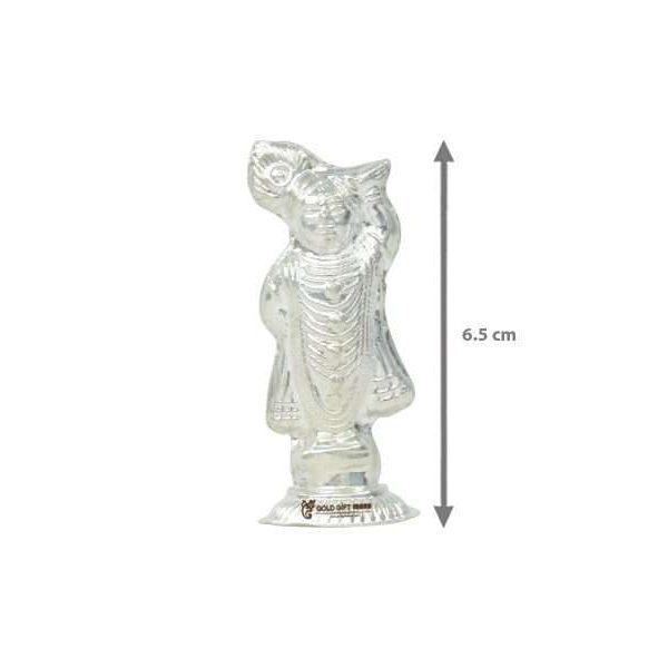 silver shrinathji pure silver krishna murti pure silver krishna idol for gift silver krishna idol silver krishna idol for pooja silver gift items for housewarming silver pooja items for home god idols for gift silver gift articles pure silver ladoo gopal murti
