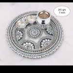 Pure silver pooja thali, pure silver pooja items, pure silver pooja plate, pure silver pooja set, pure silver pooja thali set, pure silver thali dinner set, pure silver thali plates, pure silver thali set for baby, pure silver pooja items for gift, silver items for pooja room