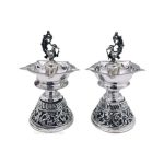 Pure silver diya, pure silver diya for pooja, pure silver diya set, pure silver diya stand, silver diya lamp, pure silver pooja items for gift, silver items for pooja room Silver Diyas for Pooja Silver Lamps for Gifting silver gift items silver items silver gift items for marriage silver gift items for house warming silver gift articles