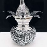 Silver kalash for pooja, silver kalash with coconut, pure silver kalash, pure silver kalasam, silver lota for pooja, small silver kalash with coconut