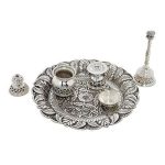 Pure silver pooja thali, pure silver pooja items, pure silver pooja plate, pure silver pooja set, pure silver pooja thali set, pure silver thali dinner set, pure silver thali plates, pure silver thali set for baby, pure silver pooja items for gift, silver items for pooja room