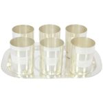 glass set for kitchen, glass set gift, glass set of 6, glass set for water, glass set for juice, glass set for bar, glass sets for drinking, glass set with tray, silver plated glass tray set, glass set for gift