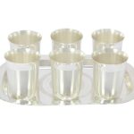 glass set for kitchen, glass set gift, glass set of 6, glass set for water, glass set for juice, glass set for bar, glass sets for drinking, glass set with tray, silver plated glass tray set, glass set for gift