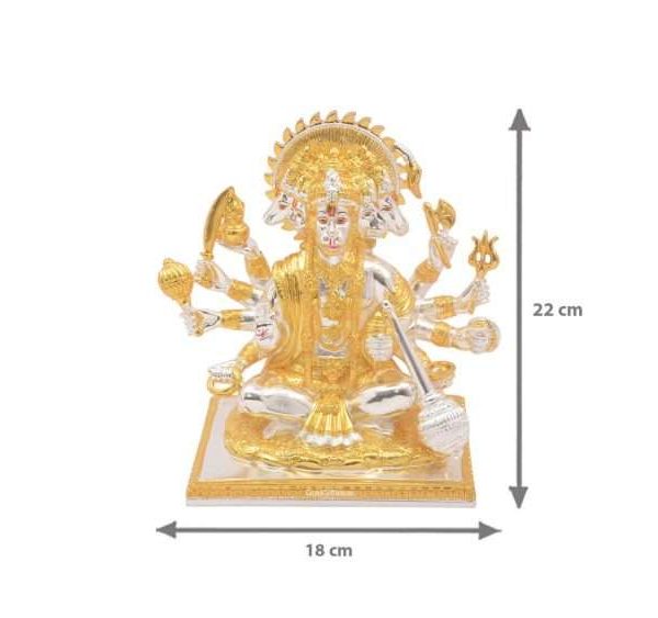 Panchmukhi hanuman idol panchmukhi hanuman statue Hanuman idol for pooja hanuman idol silver hanuman idol for gift Hanuman idol for home hanuman idol for car hanumanji idol hanumanji statue Panchmukhi hanuman idol for home hanuman statue for temple silver Panchmukhi hanuman idol