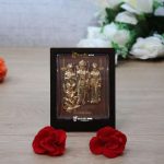 Gold Plated Ram Darbar Photo Frame Ram sita photo frame, ram darbar photo frame, shri ram photo frame, shree ram photo frame, ram navami photo frame, ram darbar photo vastu, ram darbar photo at home, ram darbar frame with charan paduka, ram darbar photo with hanuman, ram darbar photo with quotes, return gifts for wedding, return gifts for pooja, shri ram photo with hanuman, Wooden Momento Gift
