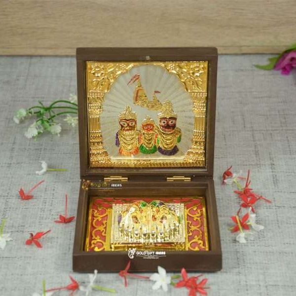 Jagannath photo frame, lord jagannath photo frame, jagannath puri photo, jagannath wooden photo frame, jagannath frame with charan paduka, jagannath wooden idol, return gifts for housewarming, Wooden Momento Gift