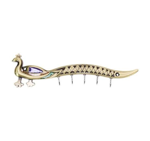 Peacock Key Holder, keychain holder, Krishna Flute