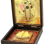 Shreenathji photo frame, shreenathji photo frame nathdwara, shrinathji photo frame, shreenathji frame with charanpaduka, shreenathji photo frame for gift, return gifts for housewarming, return gifts for pooja, Wooden Momento Gift