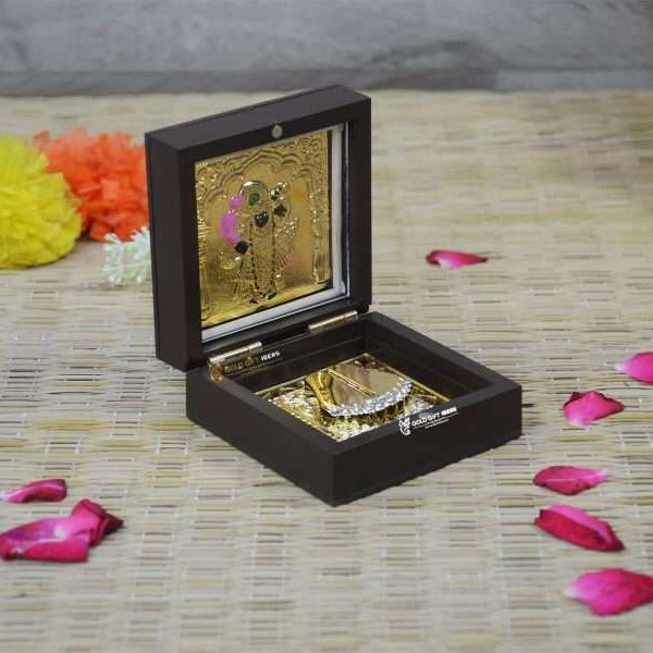 Shreenathji photo frame, shreenathji photo frame nathdwara, shrinathji photo frame, shreenathji frame with charan paduka, shreenathji photo frame for gift, return gifts for housewarming, return gifts for pooja, Wooden Momento Gift