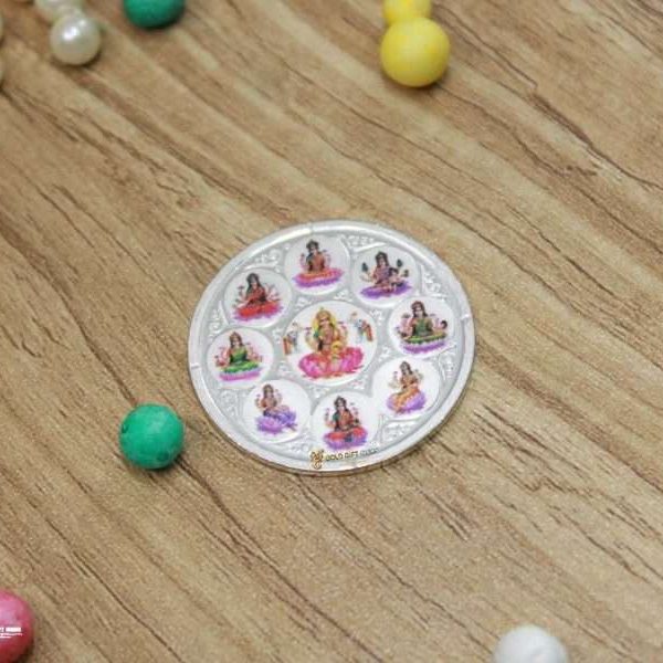 pure silver astalakshmi coin pure silver lakshmi coin silver lakshmi coin for pooja silver laxmi coin pure silver coins 999 hallmarked pure silver coins for pooja pure silver coins for gift pure silver coins 10 gram silver gift items silver coins for diwali 999 silver coin Silver coins for gift