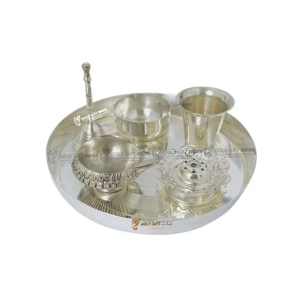 Pooja Thali set, pooja thali silver, pooja thali decoration, Pooja Thali for home, pooja thali set silver, pooja thali for wedding, pooja thali for mandir, pooja thali for Diwali, pooja thali for karva chauth, pooja thali gift set, pooja thali set gold plated pooja thali set for wedding silver thali set for pooja, return gifts for housewarming