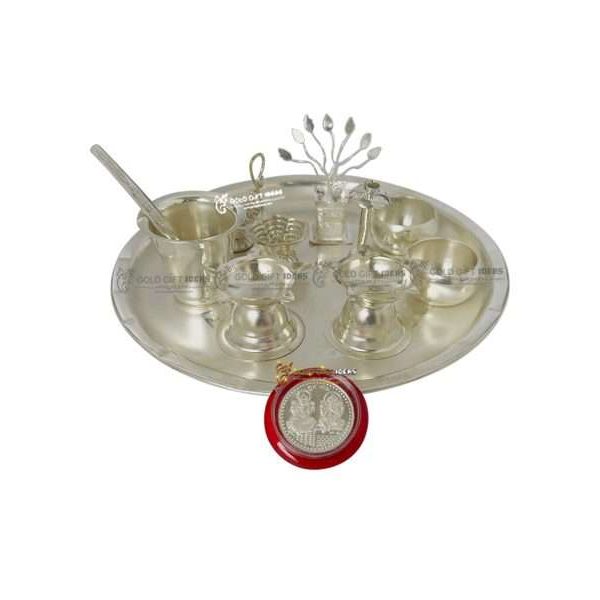 Pooja Thali set, pooja thali silver, pooja thali decoration, Pooja Thali for home, pooja thali set silver, pooja thali for wedding, pooja thali for mandir, pooja thali for Diwali, pooja thali for karva chauth, pooja thali gift set, pooja thali set gold plated pooja thali set for wedding silver thali set for pooja, return gifts for housewarming