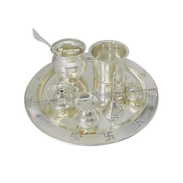 Pooja Thali set, pooja thali silver, pooja thali decoration, Pooja Thali for home, pooja thali set silver, pooja thali for wedding, pooja thali for mandir, pooja thali for Diwali, pooja thali for karva chauth, pooja thali gift set, pooja thali set gold plated pooja thali set for wedding silver thali set for pooja, return gifts for housewarming