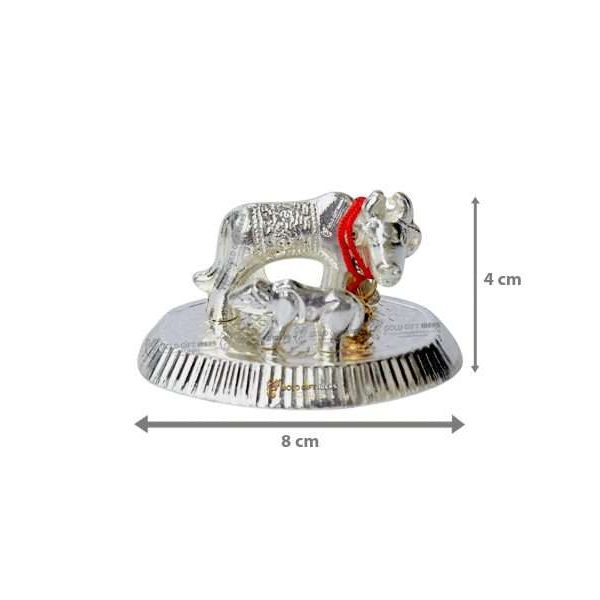 White metal cow and calf cow and calf statue cow and calf idol vastu cow and calf statue in pooja room white metal cow and calf statue white metal small cow