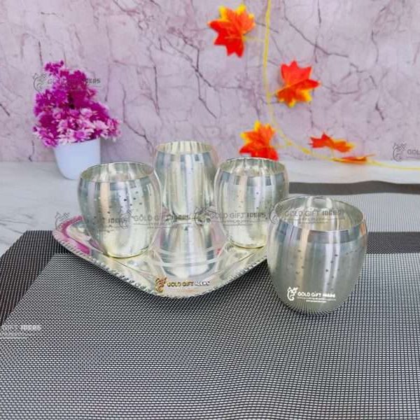 glass set for kitchen, glass set gift, glass set of 6, glass set for water, glass set for juice, glass set for bar, glass sets for drinking, glass set with tray, silver plated glass tray set, glass set for gift
