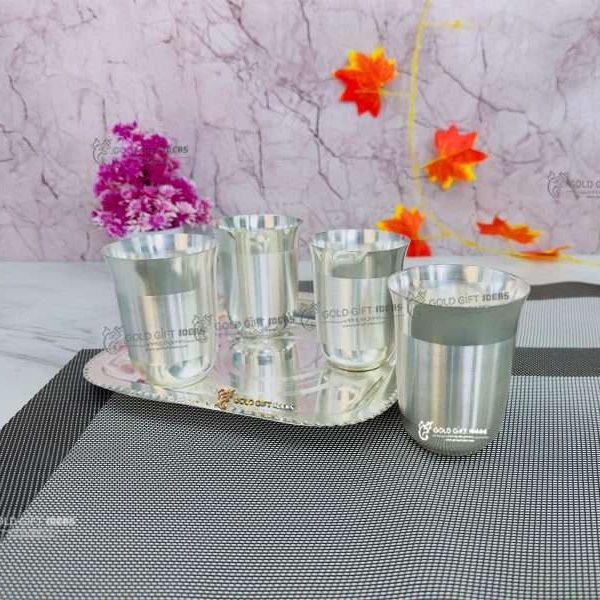 glass set for kitchen, glass set gift, glass set of 6, glass set for water, glass set for juice, glass set for bar, glass sets for drinking, glass set with tray, silver plated glass tray set, glass set for gift